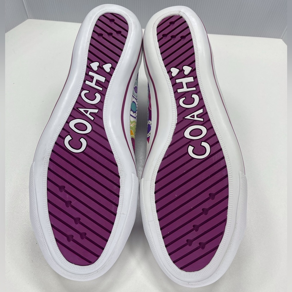 Coach Bev Poppy Multicolor Sneakers Slip On Shoes, Size 9.5 - Picture 8 of 8